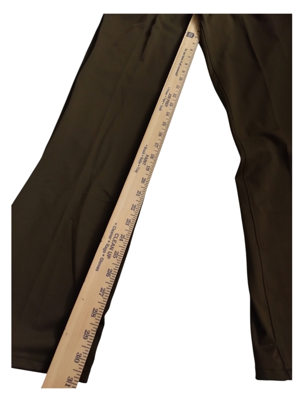 Stylus Men's 5 Pocket Pant Military Olive Dress Slim Fit Flat Front 36/32 - Picture 3 of 5